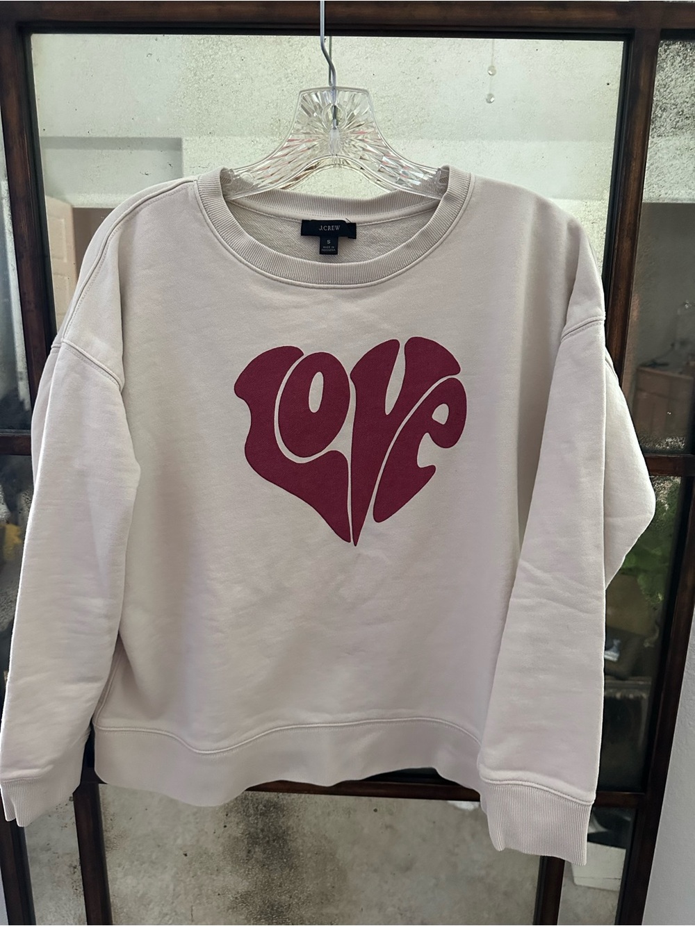 J Crew Love Sweatshirt size S